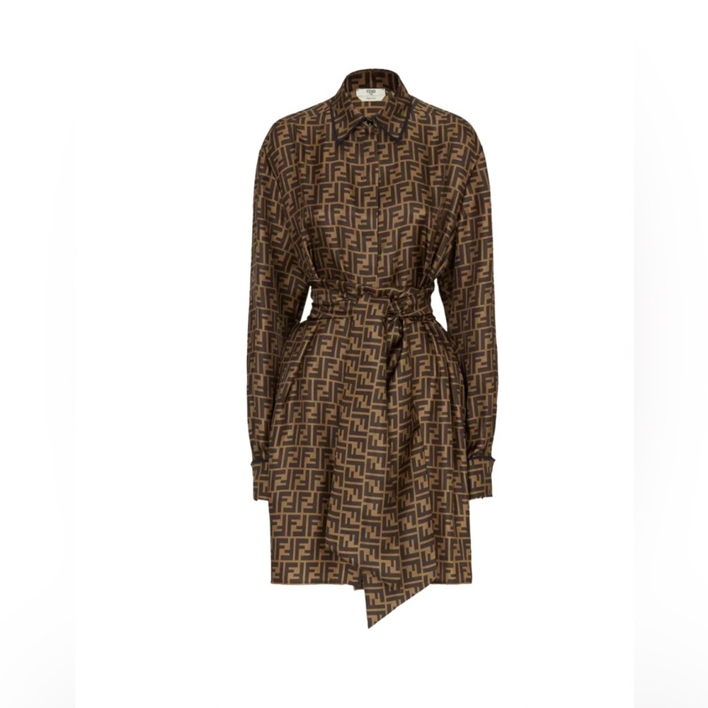 Fendi Brown twill dress
